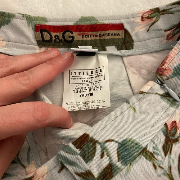 D&G Pleated Floral Mini Skirt IT 44 NWOT - Picture 6 of 8